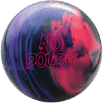 Purple and Pink With Pink Writing that says No Doubt