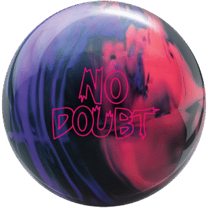 Purple and Pink With Pink Writing that says No Doubt